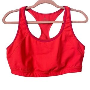 Athleta Sports Bra Womens XL Coral Triple Dare Racerback Cut Out Gym Workout
